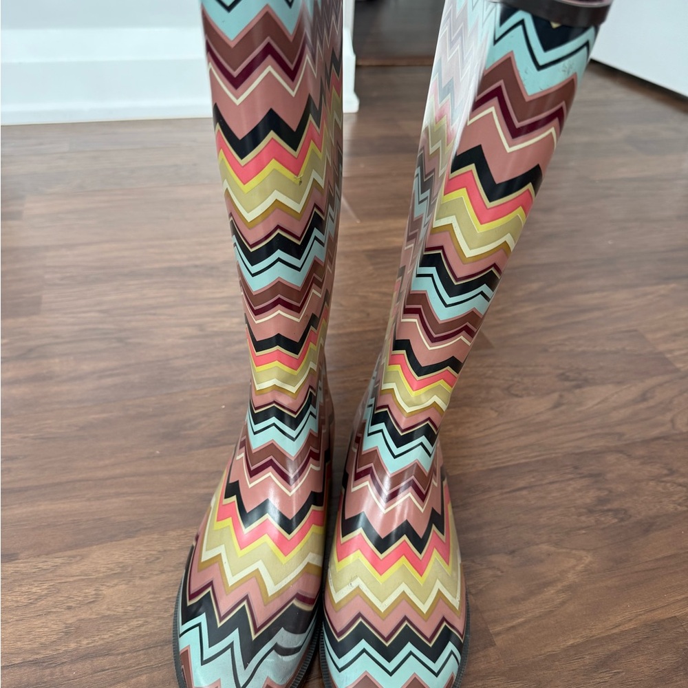 Missoni for Target Multicolor Chevron Rain Boots